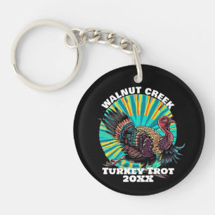 Retro Turkey Trot Key Ring