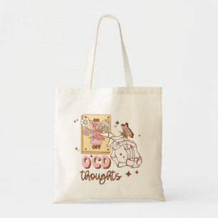 Retro “Turning Off OCD” Mental Health Awareness Tote Bag