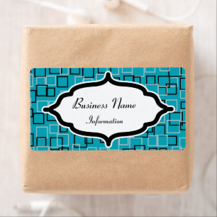Retro Turquoise Custom Labels