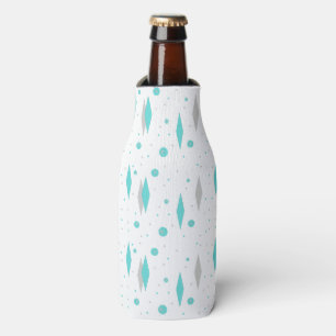 Retro Turquoise Diamond & Starburst Bottle Cooler