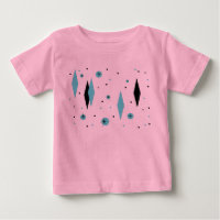 Retro Turquoise Diamonds Starbursts Tutu Bodysuit