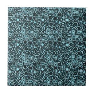 Retro Turquoise Pattern Tile