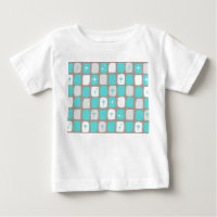 Retro Turquoise Starbursts Baby T-Shirt