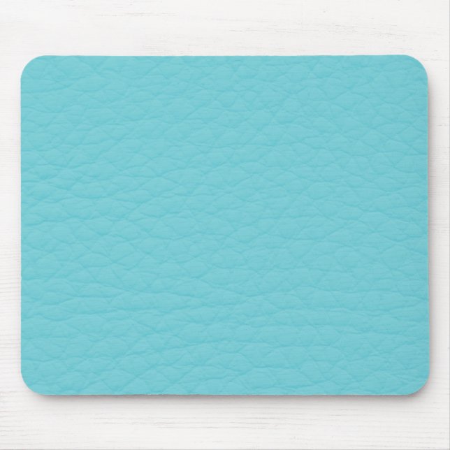 Retro Turquoise Teal Leather Custom Mouse Mat (Front)