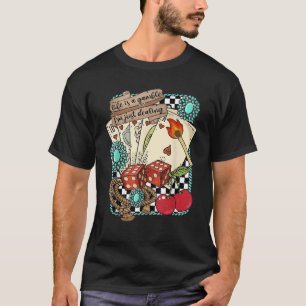 Retro Turquoise Western Wild West Cowboy Cowgirl  T-Shirt