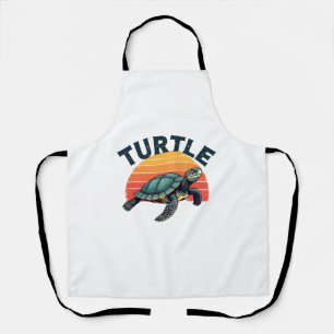 Retro Turtle T-Shirt Apron