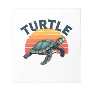 Retro Turtle T-Shirt Notepad