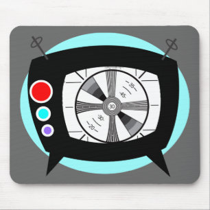 Retro TV and Test Pattern Mouse Mat