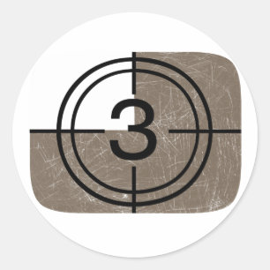 Retro TV Classic Round Sticker