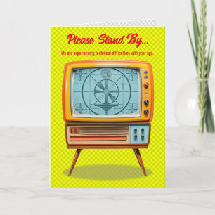 Retro TV Custom Birthday Card