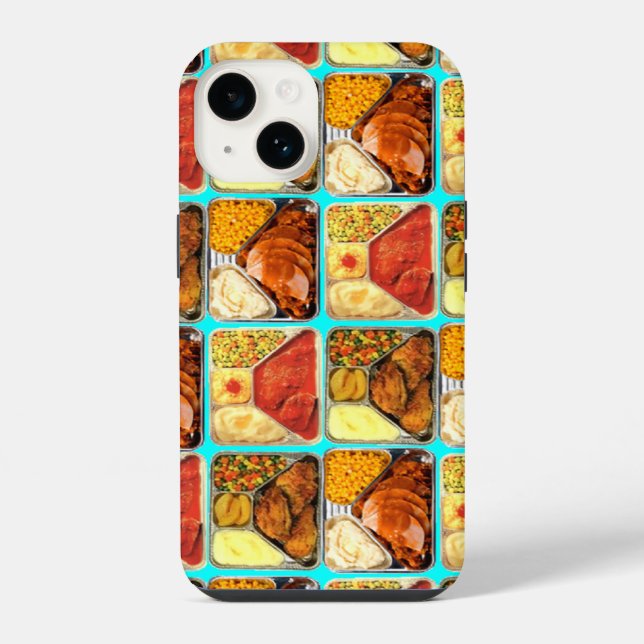 Retro TV Dinner Trays iPhone Case (Back)