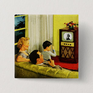 Retro TV Family Button