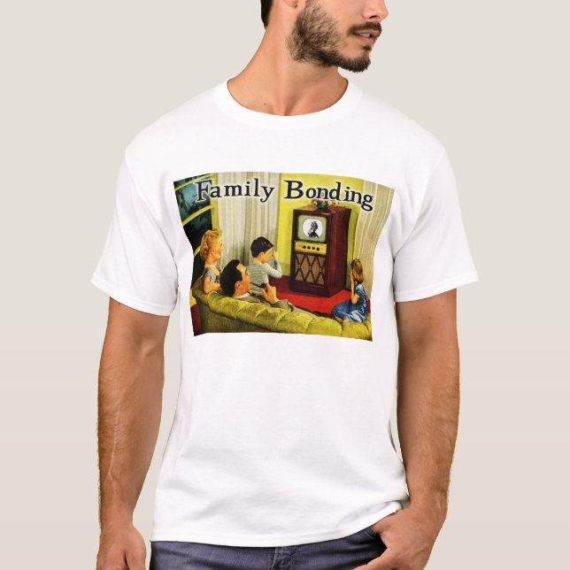 Retro TV Family T-Shirt (Family Bonding) (Front)