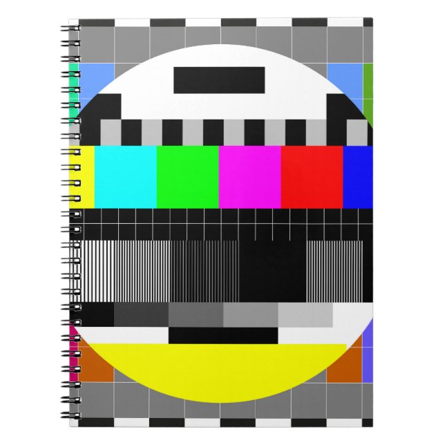 Retro TV no signal illustration. Notebook (Front)