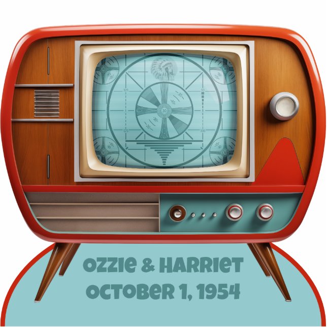 Retro TV Photo Sculpture Picture Frame (Front)