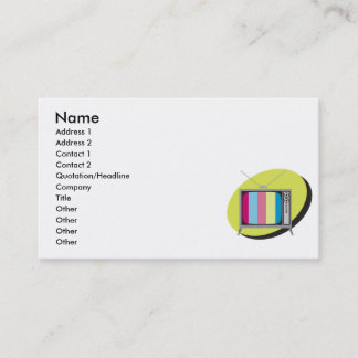 retro tv television business card