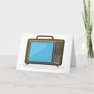 Retro TV Television Greeting Cards