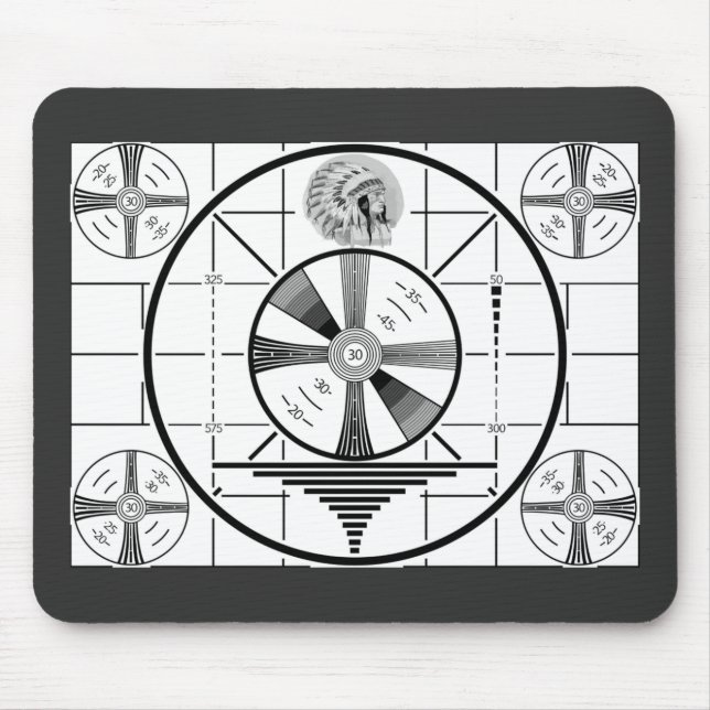 Retro TV Test Pattern Mouse Mat (Front)