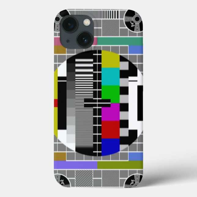 Retro TV Text Pattern Case-Mate iPhone Case (Back)