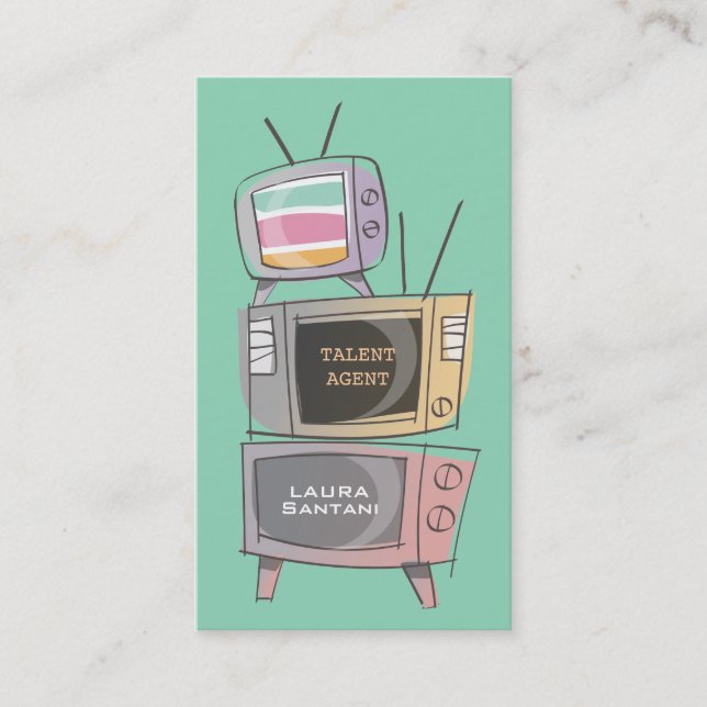 Retro TV's Acting Agent Agency Show Business Cards (Front)