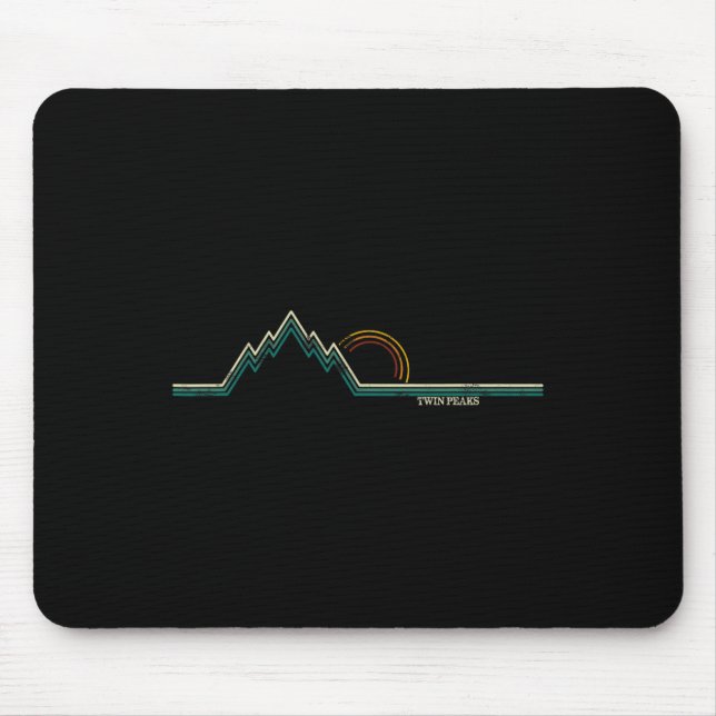 Retro Twin Peaks  Mouse Mat (Front)