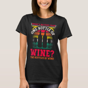 Retro Two Bottles Of Wine Drinker Winemaker Connoi T-Shirt