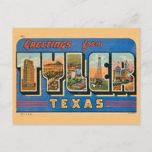 Retro Tyler TX Postcard