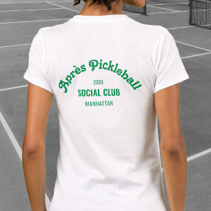 Retro Type Après Pickle Ball Social Club White T-Shirt