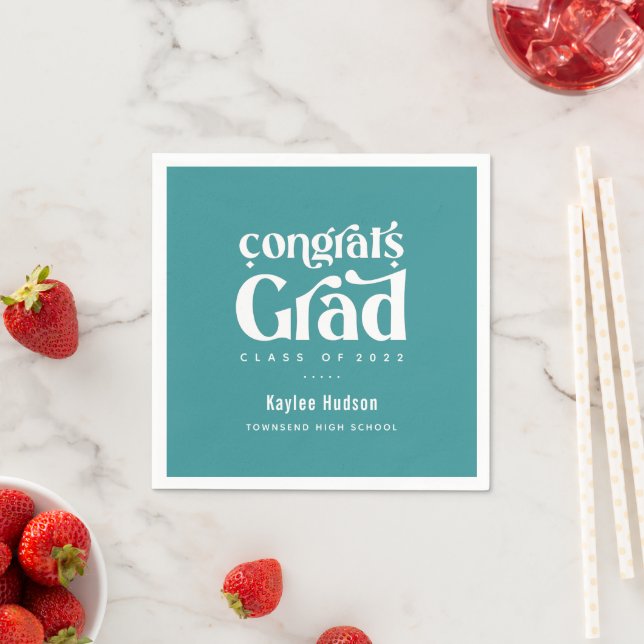 Retro Type Graduation Party Napkins (Insitu)