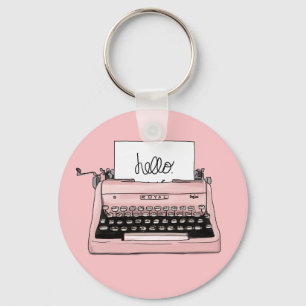 Retro Typewriter Key Ring
