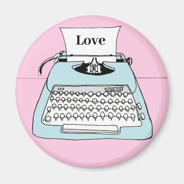 Retro Typewriter Magnet (Front)