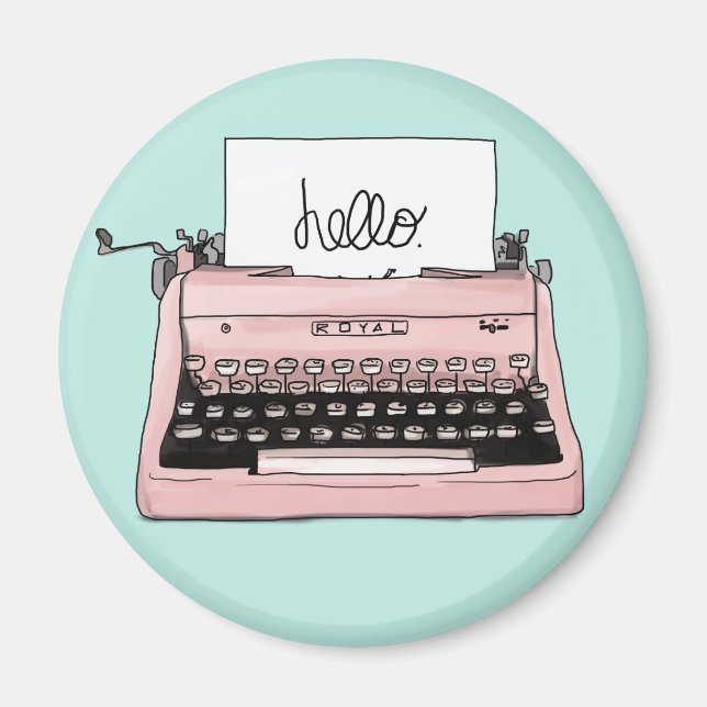 Retro Typewriter Magnet (Front)