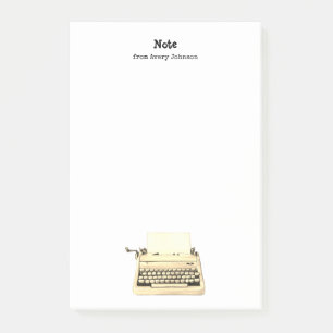 Retro Typewriter Vintage Nostalgic Personalised Post-it Notes