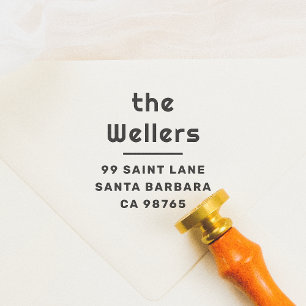 Retro Typography Bold Return Address Self-inking Stamp