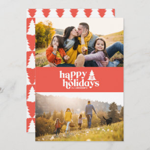 Retro typography modern 1 photo holiday Christmas