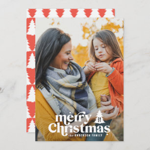 Retro typography modern 1 photo holiday christmas