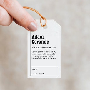 Retro Typography Product Price & Information Tag