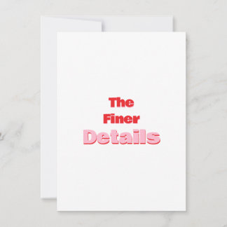 Retro Typography Save The Date Details Card