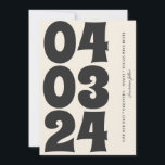 Retro Typography Vintage B&W Number Photo Qr Code  Save The Date<br><div class="desc">Typography Simple Artistic Photo Qr Code</div>