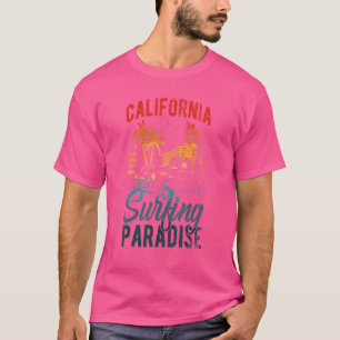 Retro U201850s California Surfing Paradise Surfboa T-Shirt
