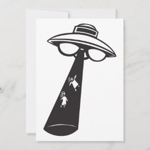 Retro UFO Abduction Graphic Alien Sci-Fi  Invitation