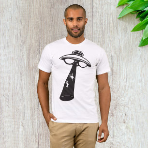 Retro UFO Abduction Graphic Alien Sci-Fi T-Shirt