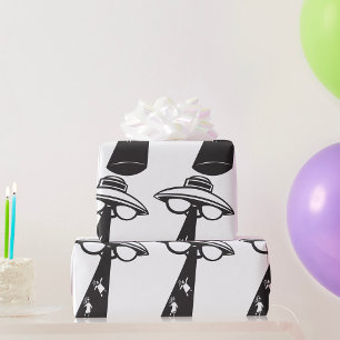 Retro UFO Abduction Graphic Alien Sci-Fi  Wrapping Paper