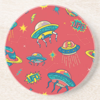 Retro UFO Space Invaders Coaster