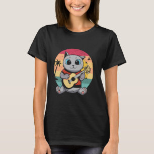 Retro Ukelele Cat T-Shirt