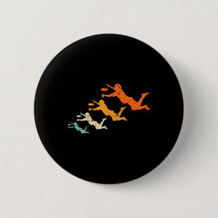 Retro Ultimate Frisbee Player Vintage Disc Ultimat 6 Cm Round Badge