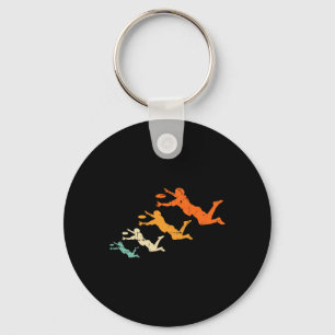 Retro Ultimate Frisbee Player Vintage Disc Ultimat Key Ring