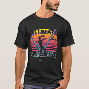 Retro Ultimate Frisbee Players Team Sports Disc Go T-Shirt