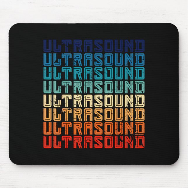 Retro Ultrasound Technologist  Mouse Mat (Front)