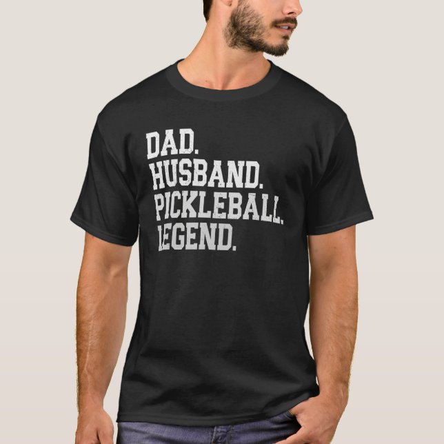 Retro uncle husband pickleball legend paddle tenni T-Shirt (Front)
